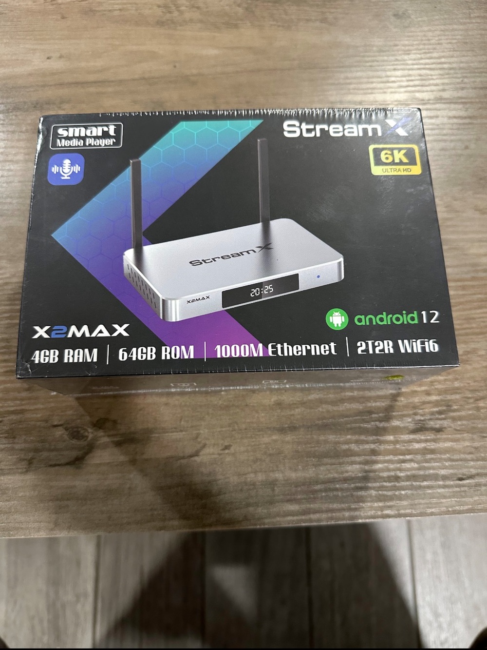Stream X X2MAX Android 12 Media Player — Silver and Black